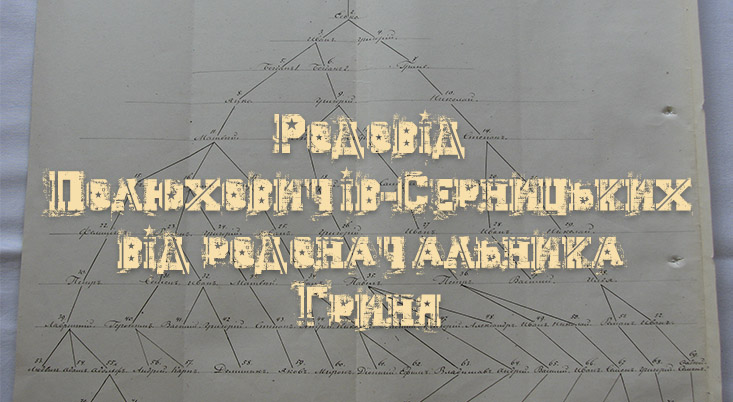 Родовід Полюховичів-Серницьких від родоначальника Гриня