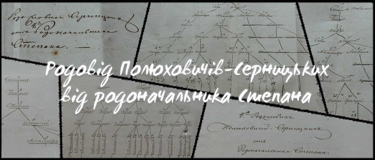 Родовід Полюховичів-Серницьких від родоначальника Степана